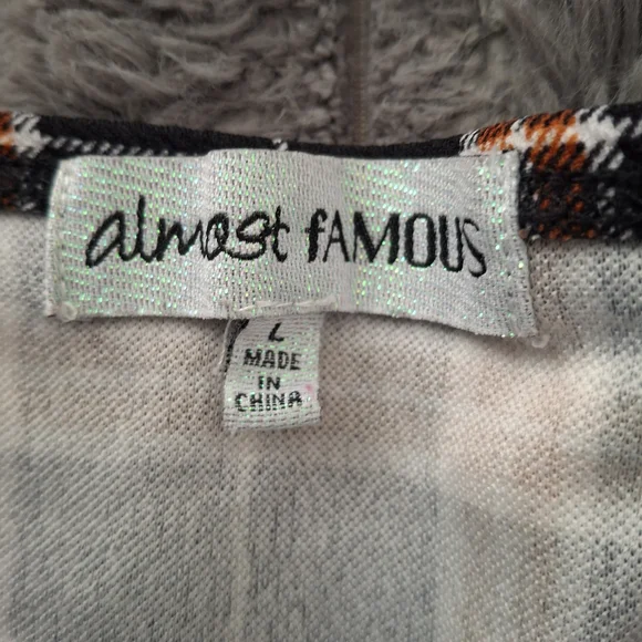 Almost Famous Plaid Pants - Black, Brown, and Orange - Picture 2 of 3